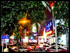 Luohu district by night 